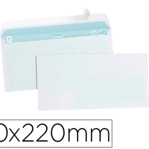 Boîte de 500 enveloppes DL 110x220 blanc 75gr à fenêtre 45x100 auto-adhèsives