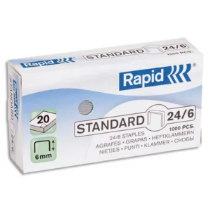 RAPID agrafes N°24/6galvanisées en boîte de 1000