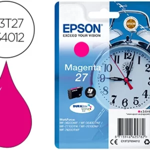 EPSON Cartouche jet d'encre DURABrite Ultra Magenta "réveil" 27 (T2703) C13T27034012