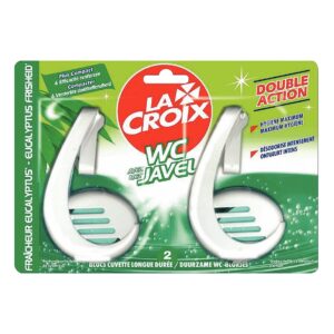 HARPIC Boîte de 2 blocs cuvette Galet WC essentiel parfum eucalyptus, actifs anticalcaire biodégradables