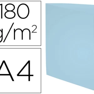 Chemise exacompta forever carte semi rigide recyclée 240x320mm 180g coloris bleu clair lot 100 unités.