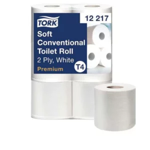 Papier toilette tork traditionnel doux premium 2 plis fsc et ecolabel colors blanc paquet 6 rouleaux 198f.