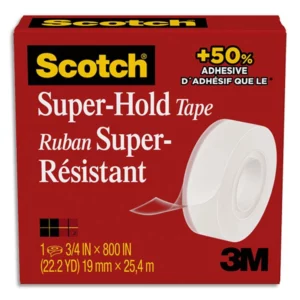 Ruban adhesif scotch super hold 6 rouleaux 19mm x 25,4m.