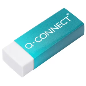 Gomme q-connect économique 60x22x11mm plastique tous usages crayons mines graphite.