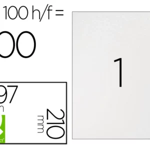 Étiquette adhésive q-connect 210x297mm coins arrondis imprimante jet d'encre laser copieur boîte 100 feuilles 100 unités.