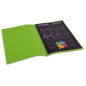 Sous-chemise exacompta rock's 220x310mm 80g coloris vert pack 100 unités.