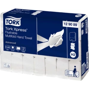 Essuie-mains tork xpress délitable blanc 2 plis 200 feuilles 25,5 x 21,2 cm colis 21 paquets.