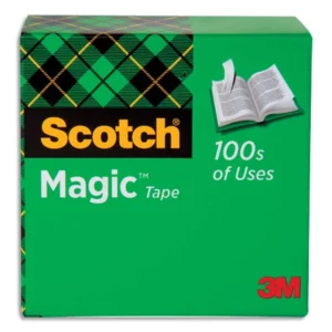 Ruban adhésif scotch magic 810 permet écrire invisible 19mmx33m boîte individuelle.
