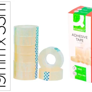 Q-CONNECT Ruban adhésif q-connect économique résistant transparent 19mmx33m