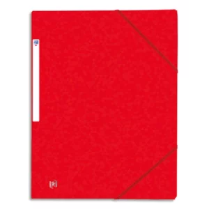 Chemise elastique 3 rabats oxford topfile+ a4 rouge