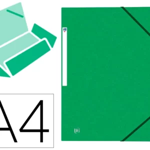 Chemise elastique 3 rabats oxford topfile+ a4 vert
