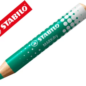 Crayon marqueur stabilo markdry pour ecrire sur tableau blanc coloris vert