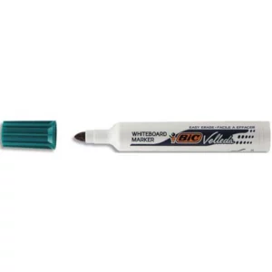 Marqueur bic velleda 1711 effaçable pointe ogive tracé 2mm corps plastique encre cétone vert.