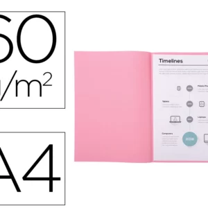 Sous-chemise exacompta super 220x310mm 60g coloris rose pack 250 unités