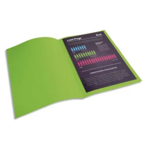 Chemise exacompta rock's carte 210g a4 24x32cm coloris vert empire paquet 100 unités.