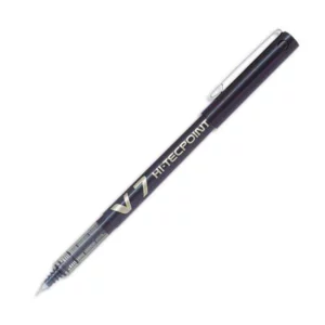 Stylo pilot v7 écriture moyenne 0.7mm clip métal encre liquide niveau visible pointe indéformable trait 0.5 mm col noir.