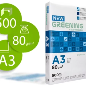 Papier greening a3 80g blanc ramette 500 feuilles.