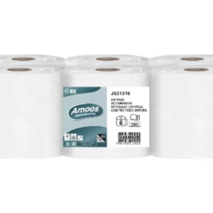Mini-bobine amoos pro devidage central 2 plis 60m 240 feuilles paquet 6 unites