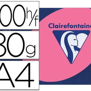 Papier couleur clairefontaine trophée multifonction a4 80g/m2 couleurs fluorescentes rose fluo paquet 500 feuilles.