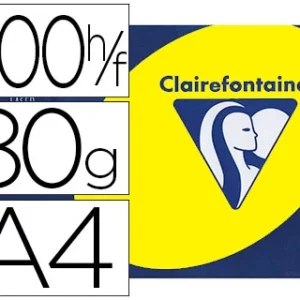 Papier couleur clairefontaine trophée multifonction a4 80g/m2 couleurs fluorescentes jaune fluo paquet 500 feuilles.