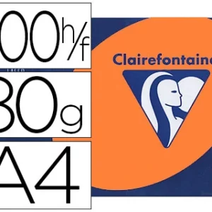 Papier couleur clairefontaine trophée multifonction a4 80g/m2 couleurs intenses orange vif paquet 500 feuilles.