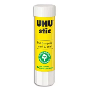 Colle blanche uhu stic papier carton sans solvant lavable bouchon anti-séchage bâton 8.2g.