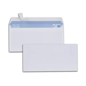 Enveloppes blanches dl 80g adhesives pefc eco 110x220mm boite de 500 unites.