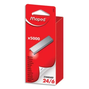 Agrafe maped standard 24/6 boîte 5000 unités.